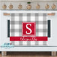 Grey And Red Buffalo Plaid Kitchen Towel