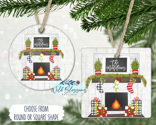 Christmas Fireplace Mantle Ornament