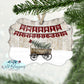 Rustic Wagon Merry Christmas Ornament