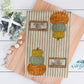 Rustic Stitched Stacked Pumpkins Kitchen Towel