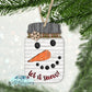 Let It Snow Snowman Mason Jar Ornament