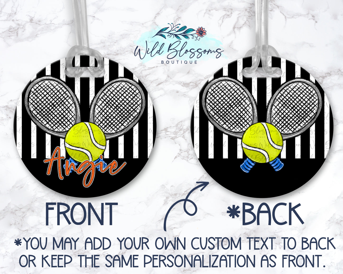 Personalized Tennis Bag Tag