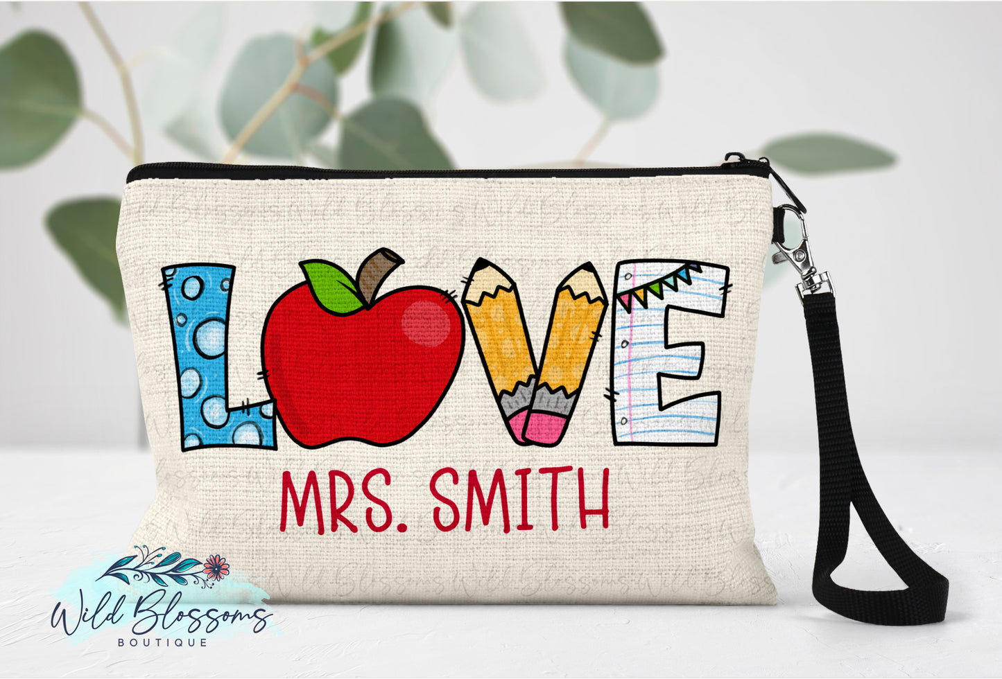 Teacher Love Linen Bag