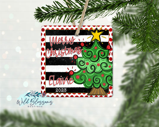 Whimsical Christmas Tree Ornament