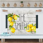 Watercolor Lemon Wooden Shiplap Personalized Glass Cutting Board