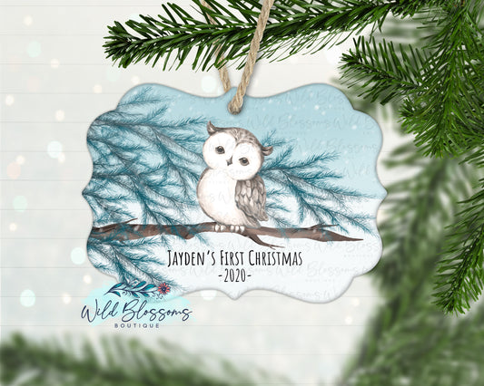 Winter Woodland Owl Ornament