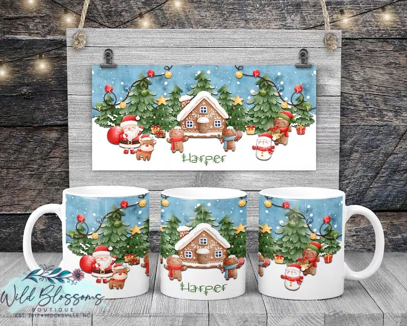 Personalized Gingerbread House Kids Christmas Eve Box