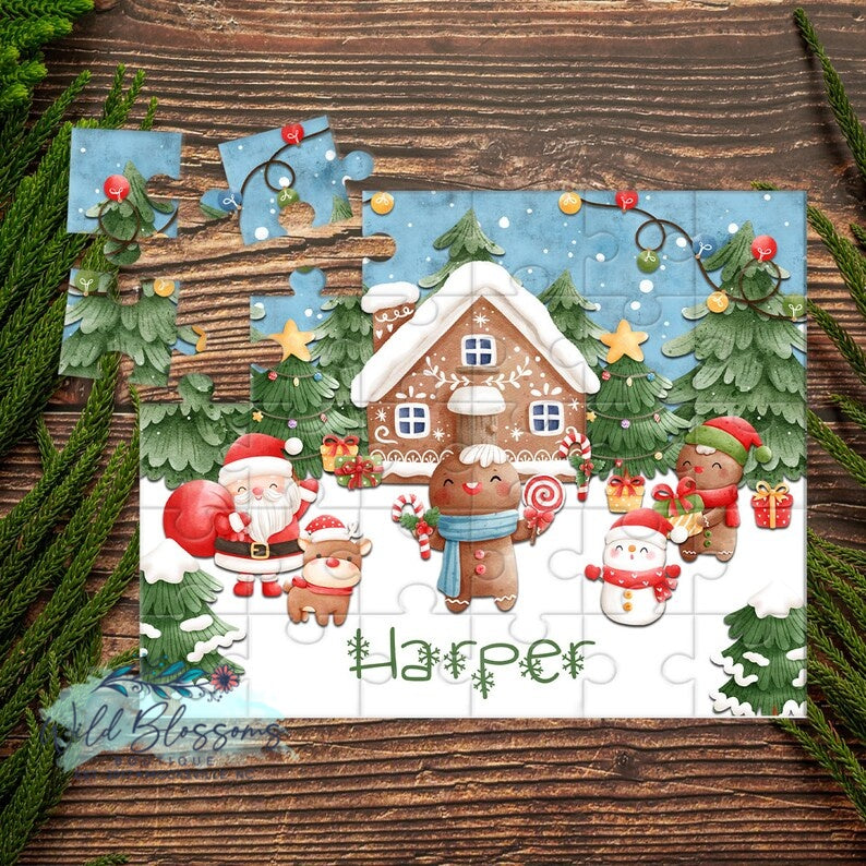 Personalized Gingerbread House Kids Christmas Eve Box