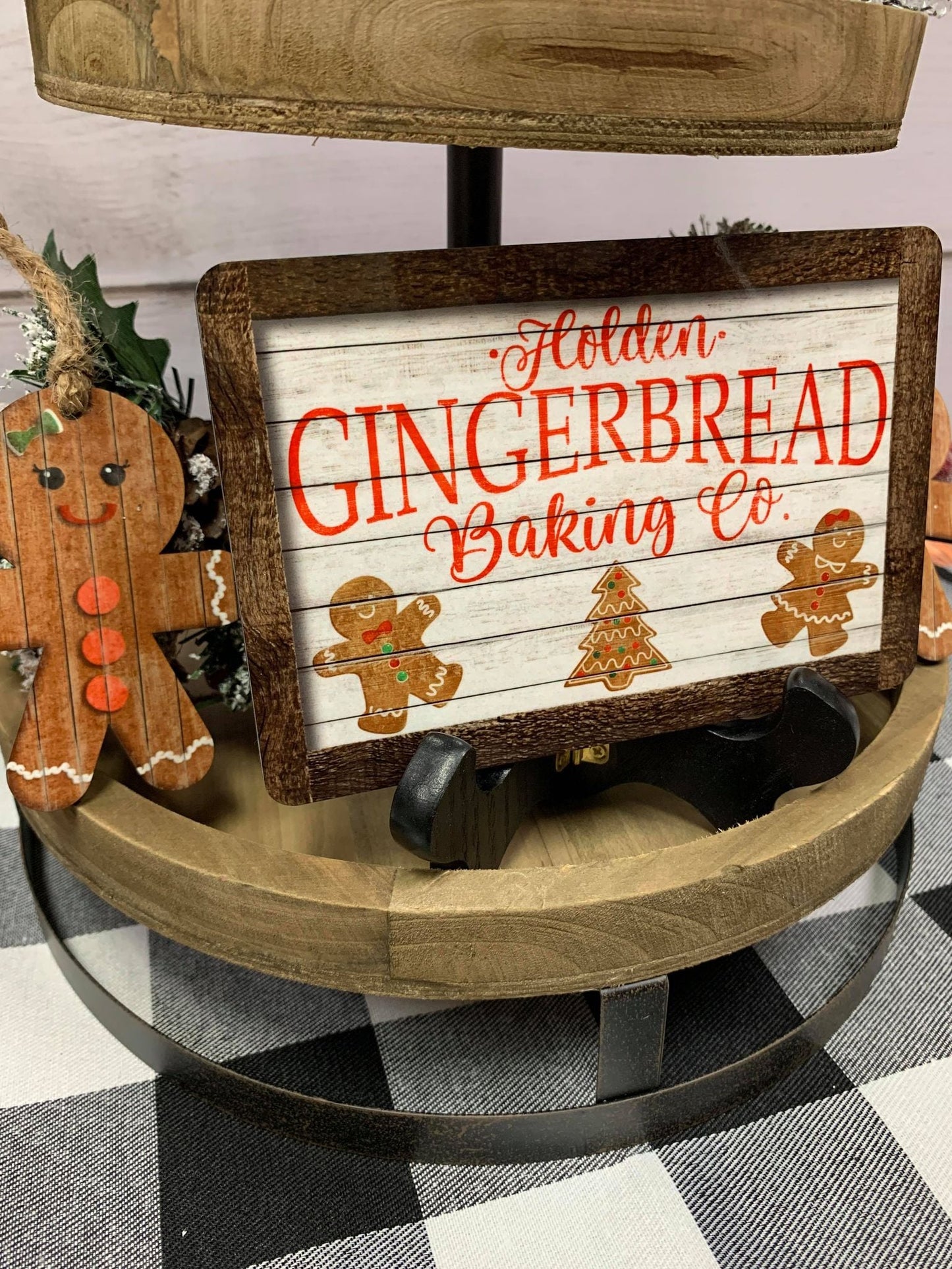 Gingerbread Tiered Tray Decor Bundle