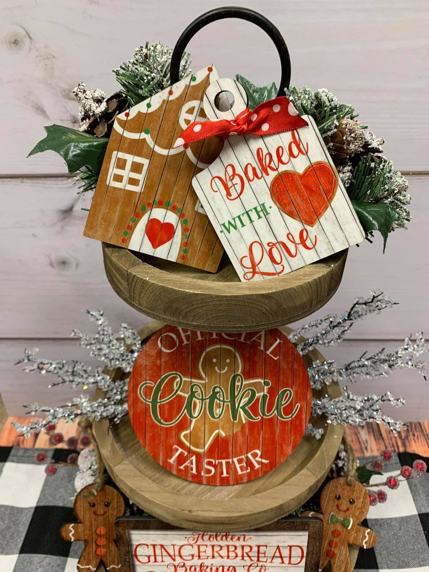 Gingerbread Tiered Tray Decor Bundle