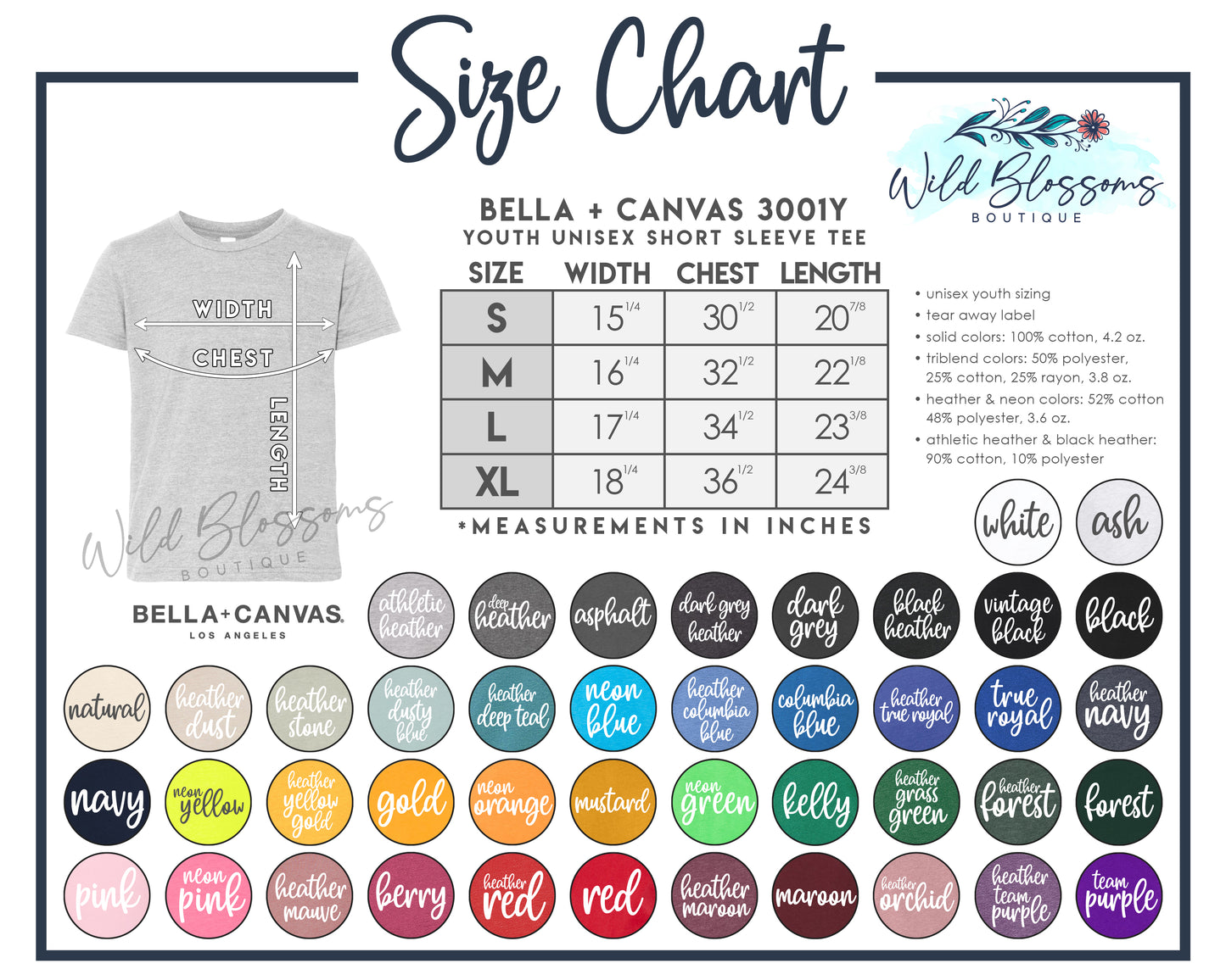 Bella + Canvas 3001 Youth Unisex Short Sleeve Tee