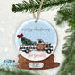 Buffalo Plaid Christmas Truck Snow Globe Ornament