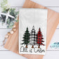 All Is Calm Buffalo Plaid Christmas Trees Kitchen Towel