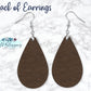 White Buffalo Plaid And Brown Croc Leather Look Drop Earrings