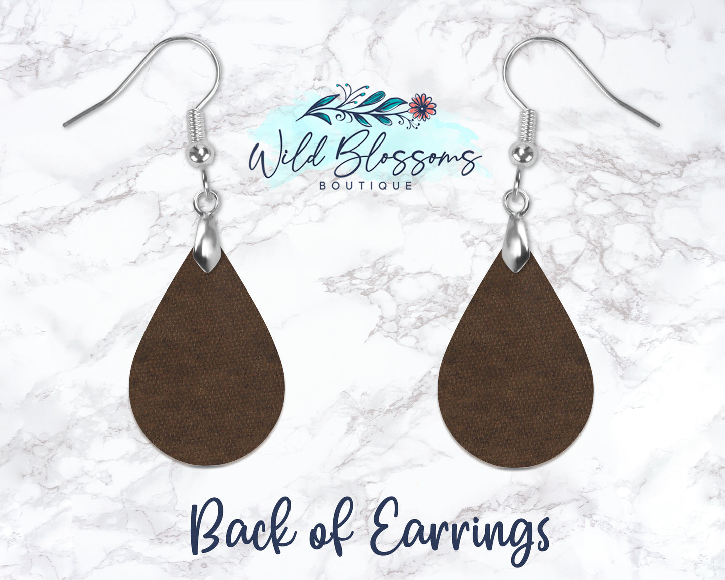 Chevron Stacked Pumpkin Drop Earrings