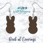 Colorful Easter Egg Bunny Drop Earrings