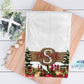 Christmas Floral Burlap Kitchen Towel