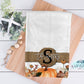 Fall Floral Burlap Kitchen Towel