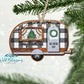 Buffalo Plaid Merry Christmas Camper Ornament