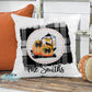 Buffalo Plaid Pumpkin And Lantern Personalized Pillow