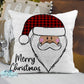 Merry Christmas Buffalo Plaid Santa Pillow