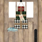 Buffalo Plaid Stacked Christmas Presents Door Hanger