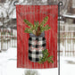 Buffalo Plaid Mason Jar Pine Twig Garden Flag