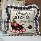 Family Name Sleigh Company Christmas Pillow