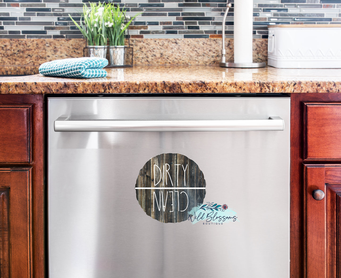 Farmhouse Shiplap Clean / Dirty Dishwasher Magnet