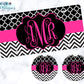 Black And Pink Monogram License Plate