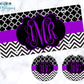 Black And Purple Monogram License Plate