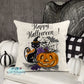 Happy Halloween Black Cat And Pumpkin Pillow