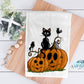 Halloween Black Cat On Pumpkins Kitchen Towel