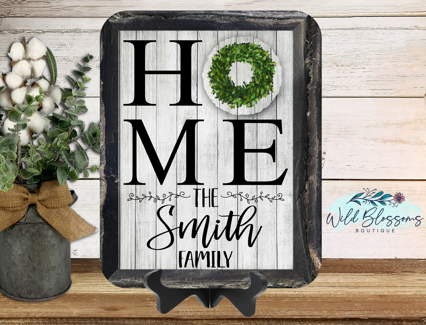 Family Home Sign with 12 Interchangeable Seasonal Attachments