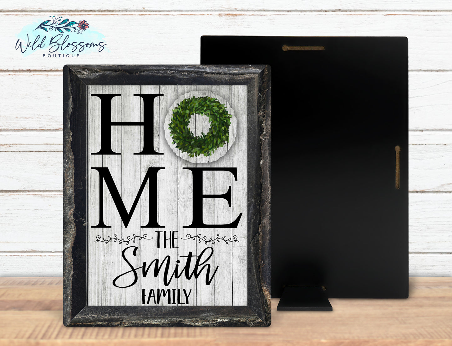 Family Home Sign with 12 Interchangeable Seasonal Attachments