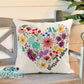 Blessed Mama Floral Heart Pillow