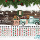 Blue Vintage Truck Days Until Christmas Countdown Advent Door Hanger