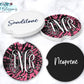 Pink And Black Leopard Print Tie Dye Car Coasters