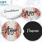 Wooden Baseball And Leopard Print Car Coasters