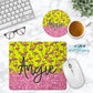 Bright Flamingo Personalized Mouse Pad And Coaster Desk Set