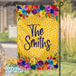 Bright Mustard Floral Garden Flag