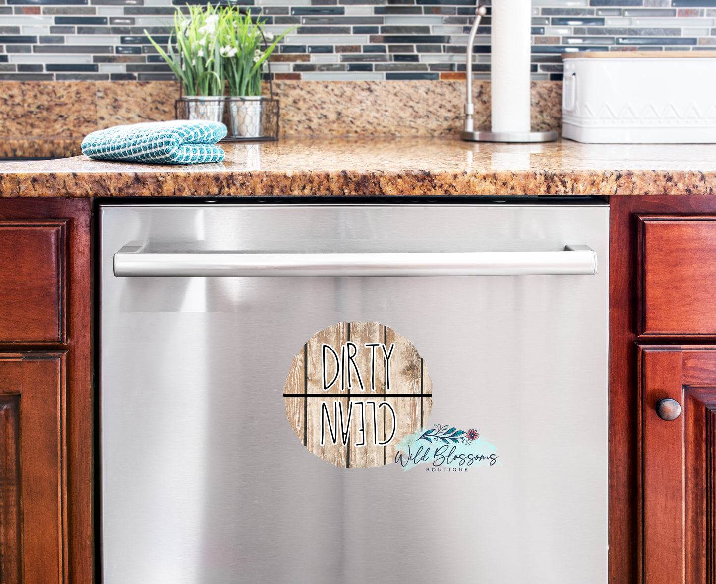 Farmhouse Shiplap Clean / Dirty Dishwasher Magnet