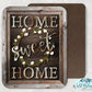 Wooden Frame And Cotton Wreath Home Sweet Home Sign