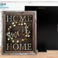 Wooden Frame And Cotton Wreath Home Sweet Home Sign