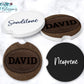 Brown Leather Look Car Coasters