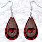 Buffalo Plaid Bear Drop Earrings