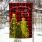 Red Buffalo Plaid Christmas Trees Garden Flag