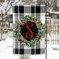 Berry Wreath Monogram Garden Flag