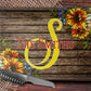 Wooden Boho Sunflower Glass Cutting Board