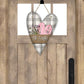 Wooden Gingham Rustic Heart Door Hanger